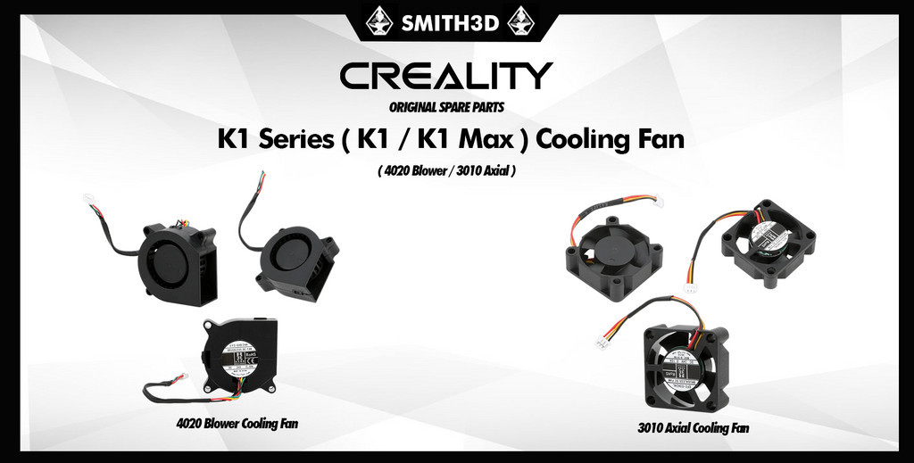 Creality k1 series ( k1 / k1 max ) cooling fan spare parts, 3010 axial, 4020 blower original k1 series cooling fan