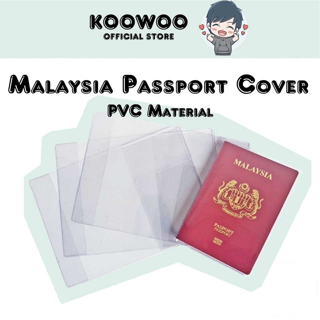 KOOWOO Passport Cover Waterproof Passport Holder Clear Travel Case Organizer ID Card