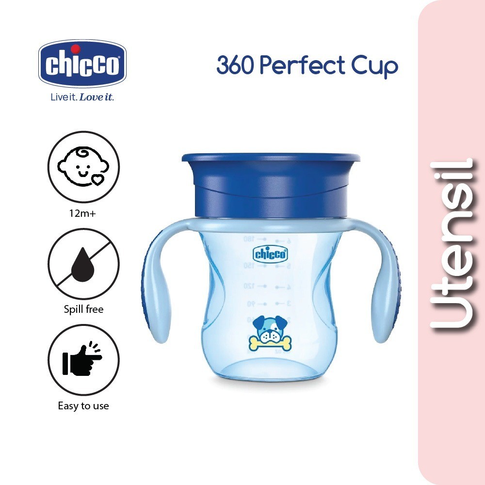 Chicco 360 Perfect Cup 200ml- 12M+ (Pink/ Blue)