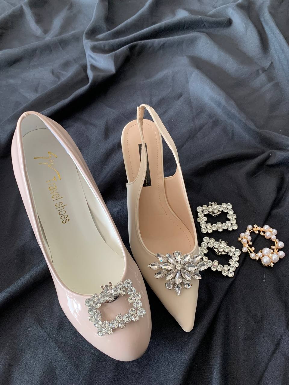 SHOE CLIPS, RHINESTONES CRYSTAL CHARM BUCKLE, FASHION REMOVABLE BRIDE SHOES DECORATION WEDDING
