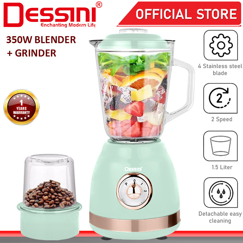 DESSINI ITALY 1.5L Stainless Steel Blender Grinder Mixer Juicer Extractor Food Processor Smoothie Ice Crusher / Pengisar