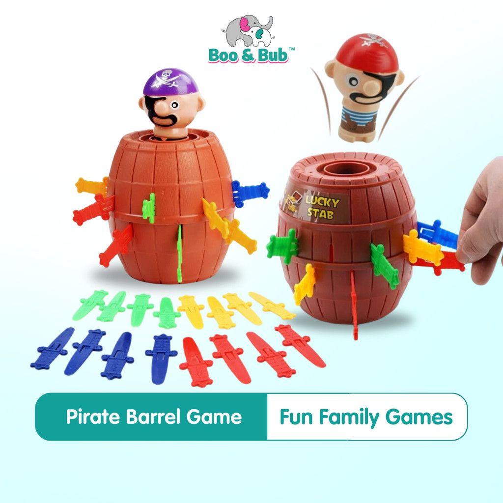 Boo&Bub Funny Pirate Barrel Toys Lucky Game | Children Gadget Jokes | Tricky Pirate Barrel