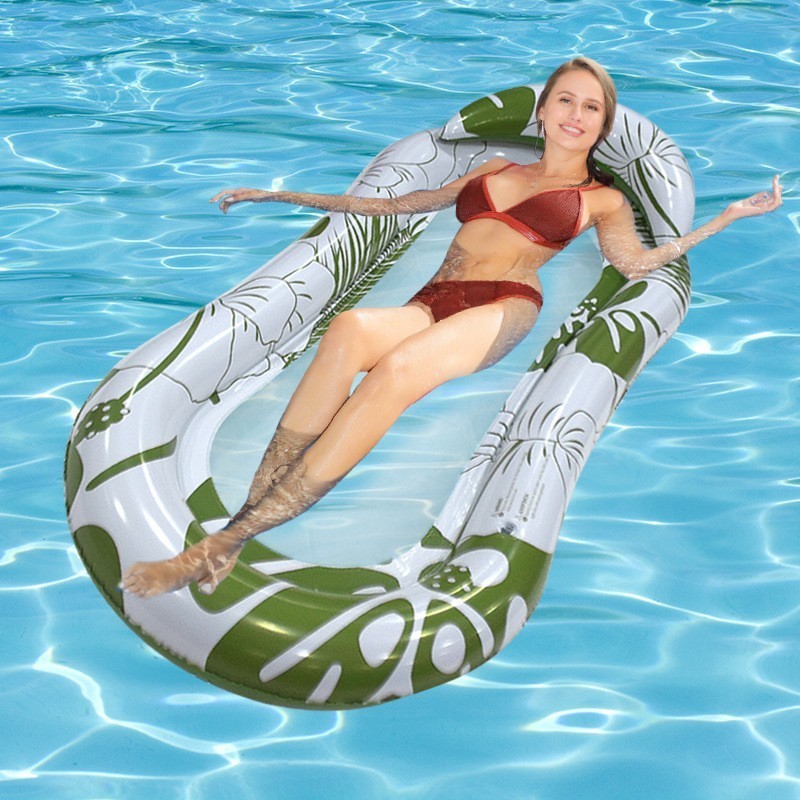 Flower Pvc Eco-friendly Pattern Floating Lounger Hammock Portable Inflatable