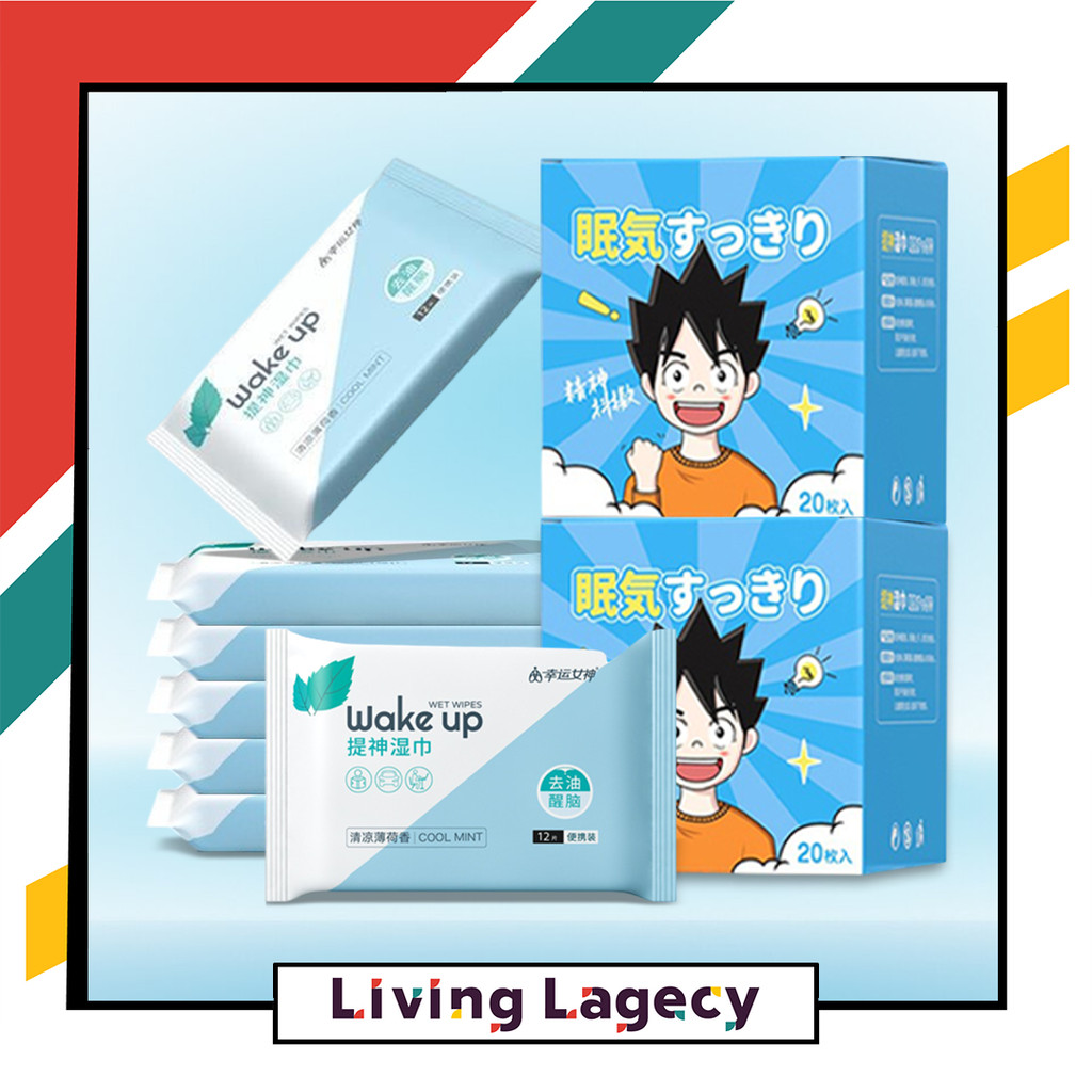 Living Lagecy Disposable Refreshing Wipes Cool Refreshing Sleepiness Toning Oil Removal…