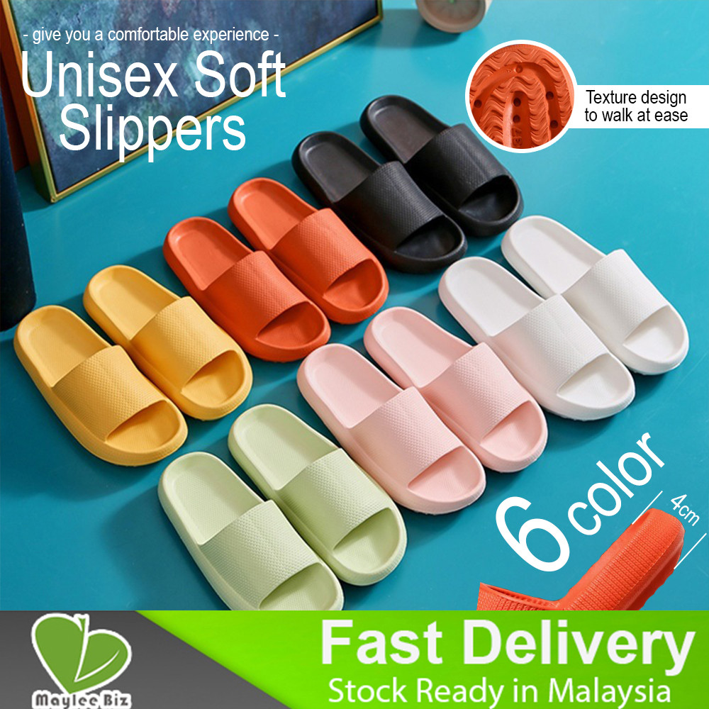 Upgrade Adult Unisex Women Men Slide Comfortable Bathroom Indoor House Slipper Sandal Selipar Tebal Dewasa
