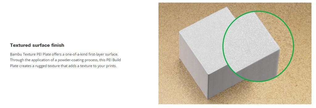 Bambu lab dual sided textured pei plates for x1 / x1c / p1 series bambulab build plate double sided pei