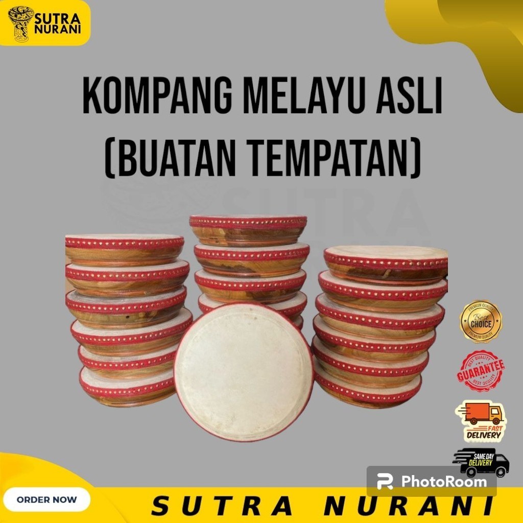 Kompang Tempatan Murah Kampung Melayu Asli [Grade A 100%]