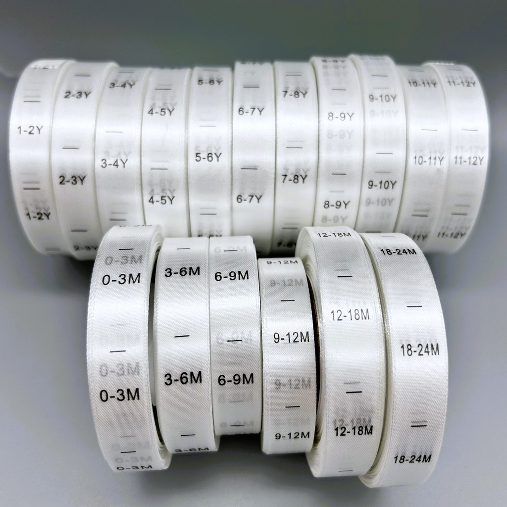 <2meters>  Label Saiz Baju Bayi Baby Cloth's Size Tag