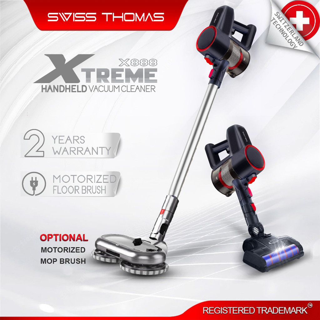 SwissThomas Cordless Handheld Vacuum Cleaner 32000PA Brushless Motor CleanXtreme Series X888 420W Vakum Cleaner