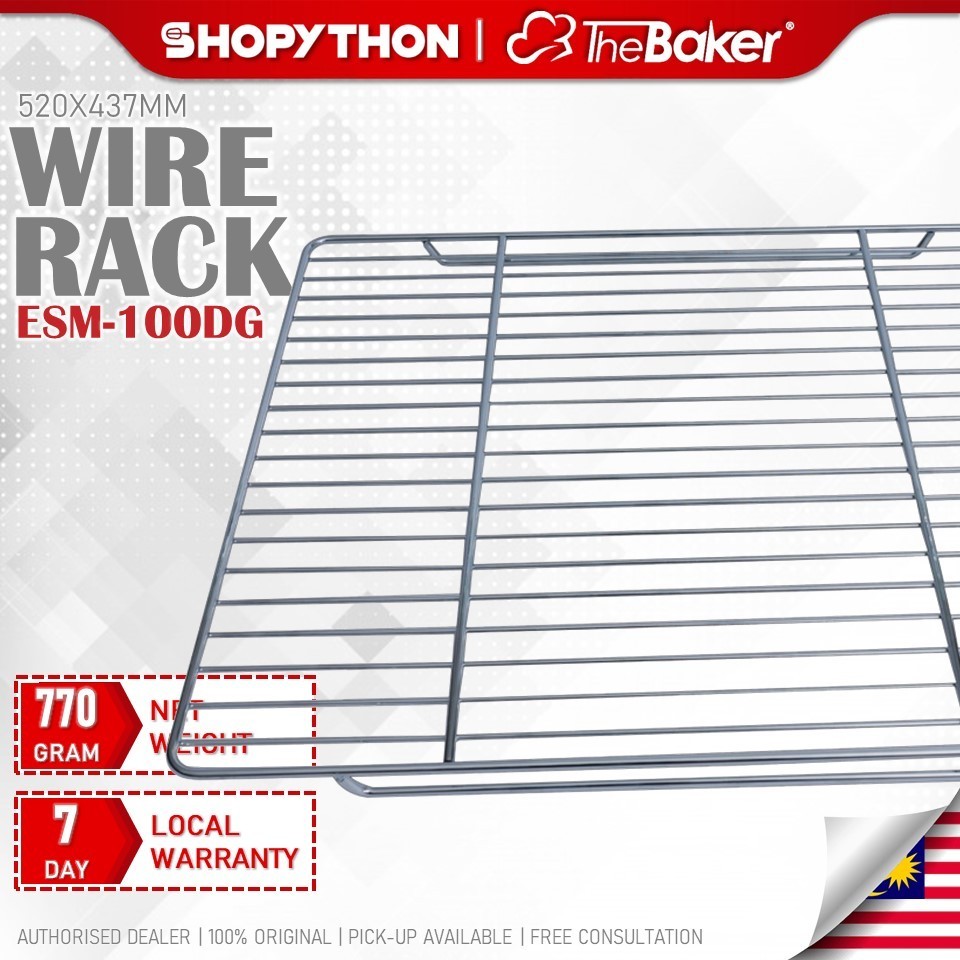 THE BAKER Wire Rack for ESM-100DG (520x437mm) Stainless Steel Chrome Plated Digital 100 Liter Electric Oven Accessory