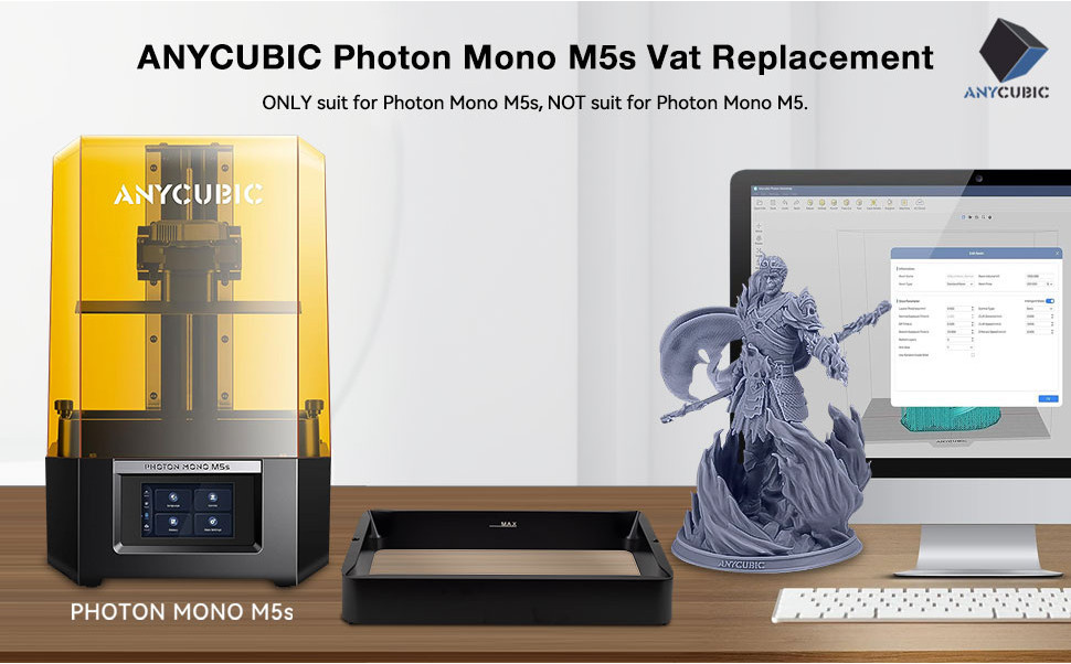 Anycubic m5s series resin vat original replacement, m5s pro resin vat replacement spare parts, 3d printer resin vat
