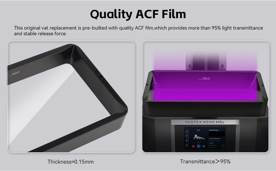 Anycubic m5s series resin vat original replacement, m5s pro resin vat replacement spare parts, 3d printer resin vat