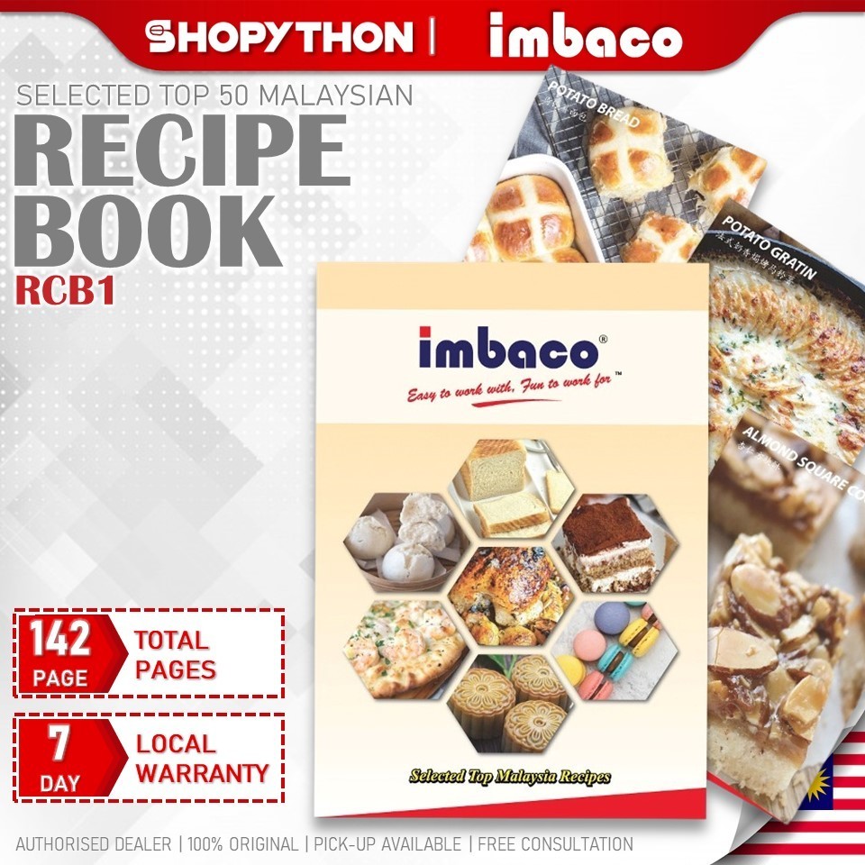 IMBACO Recipe Book RCB1 (142 pages) Selected Top 50 Malaysian Baking Cooking Recipes Kitchen Bake Cake Cookies Pastry