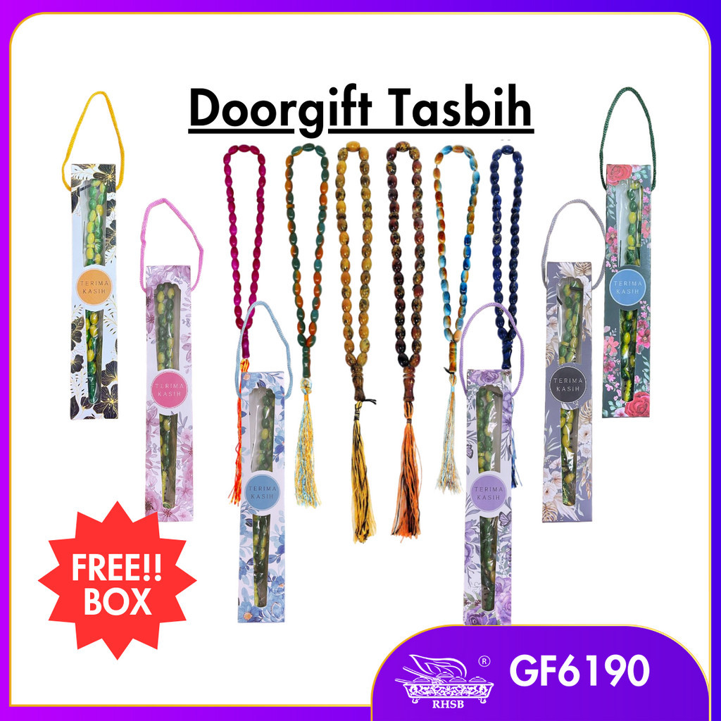 1set VIRAL DOORGIFT PREMIUM TASBIH / TASBIH MANIK 33 BIJI / DOORGIFT TASBIH FREE KOTAK/ DOORGIFT VIP/ WEDDING GIFTS