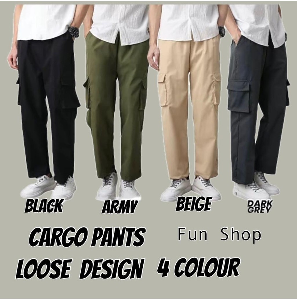 Unisex Cargo Pants Men And Women Celana Panjang Seluar Lelaki Pants Men Cargo Seluar Kargo Lelaki 时尚工装裤