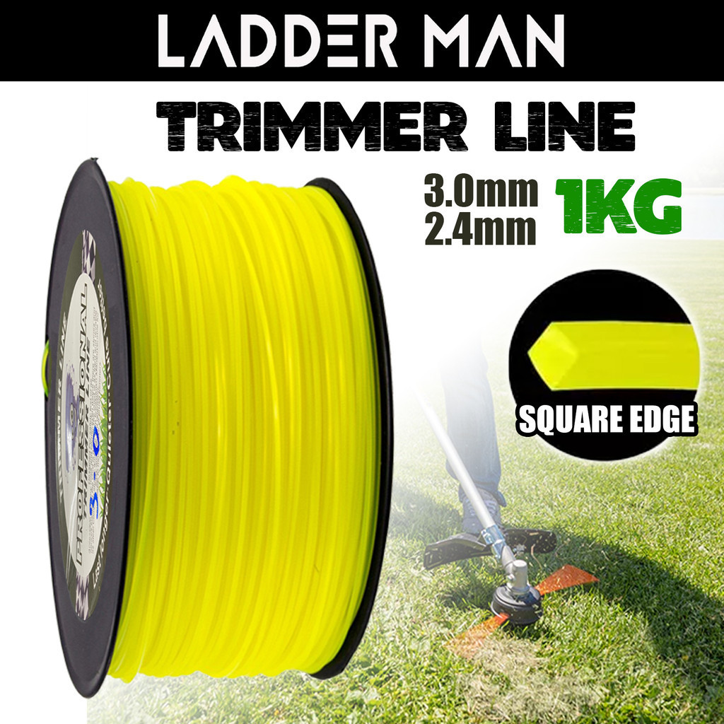 2.4 / 3.0MM 1Kg Grass Trimmer Line Grass Cutter String Grass Trimmer Blade Tali Mesin Rumput Potong Rumput Trimmer Head