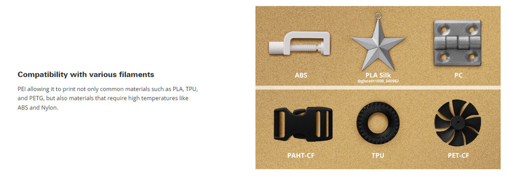 Bambu lab dual sided textured pei plates for x1 / x1c / p1 series bambulab build plate double sided pei