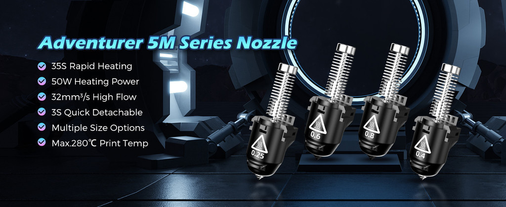 Flashforge adventurer 5m | 5m pro nozzle assembly, adventurer 5m spare parts nozzle assembly replacement original parts