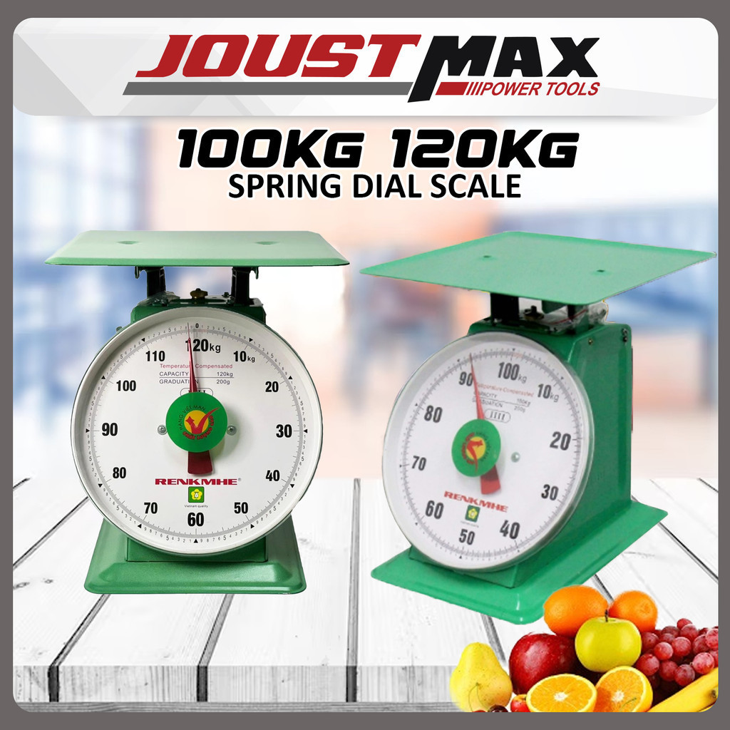 100Kg 120Kg 150Kg RENKMHE DIAL SPRING SCALE Mechanical Compression Spring Balance Weighing Scale Pasar Malam Penimbang