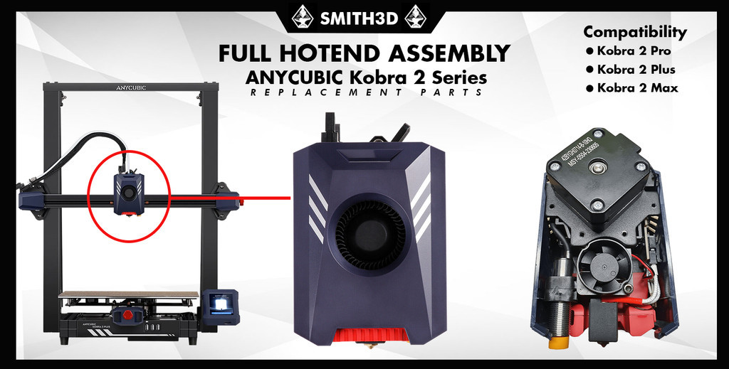 Kobra 2 pro / plus / max full hotend assembly 3d printer replacement parts, kobra 2 series full hotend housing assembly