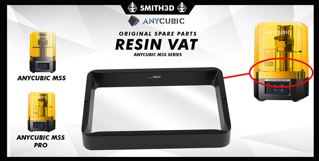 Anycubic m5s series resin vat original replacement, m5s pro resin vat replacement spare parts, 3d printer resin vat