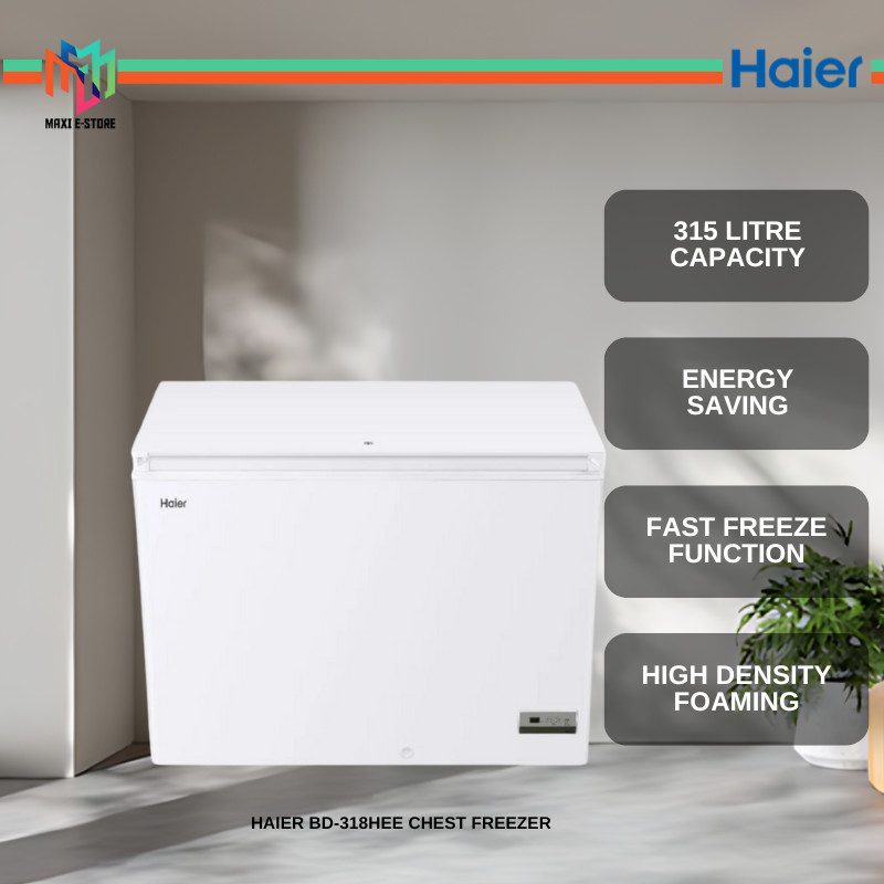 Haier BD-318HEE Chest Freezer Energy Saving 306L BD318HEE Peti Sejuk Beku