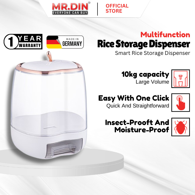 Mrdin 10Kg Insect-Proof Rice Dispenser with Storage Container Rice (5/10KG)