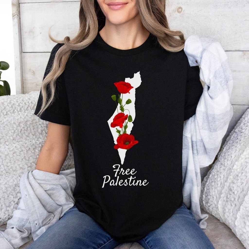 Support Palestine Shirt, Poppy Tee, Gaza Aid, Support Palestinians T-Shirt