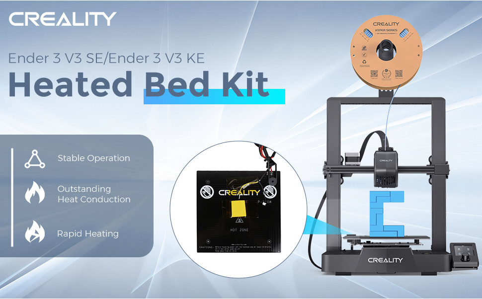 Creality ender 3 v3 se ke heated bed replacement, original 3d printer heat bed replacement for ender 3 v3 se/ke 235x235