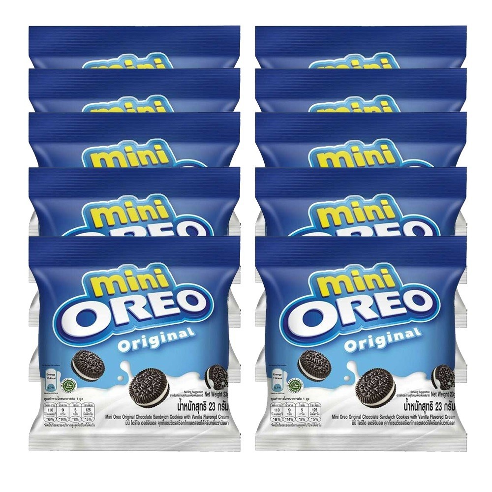 [Bundle of 10] Oreo Mini Original Sandwich Cookie Pouch (20.4g)