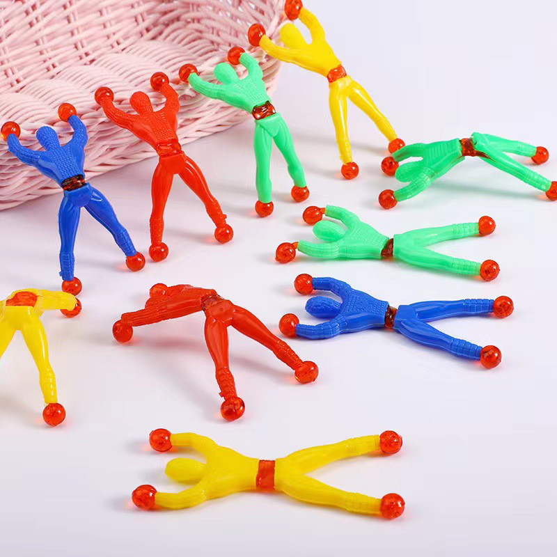 Wall Climbing Flip Spiderman Toys Funny Sticky Stretchy Elastic Man Toys Mainan Panjat Dinding 爬墙人