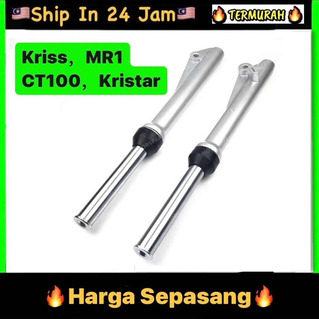 Modenas Kriss100 Kriss110 CT100 MR1 Kristar FRONT FORK SET ASSY BATANG FORKS DEPAN SEPASANG ABSORBER KRISS 100 110 SET