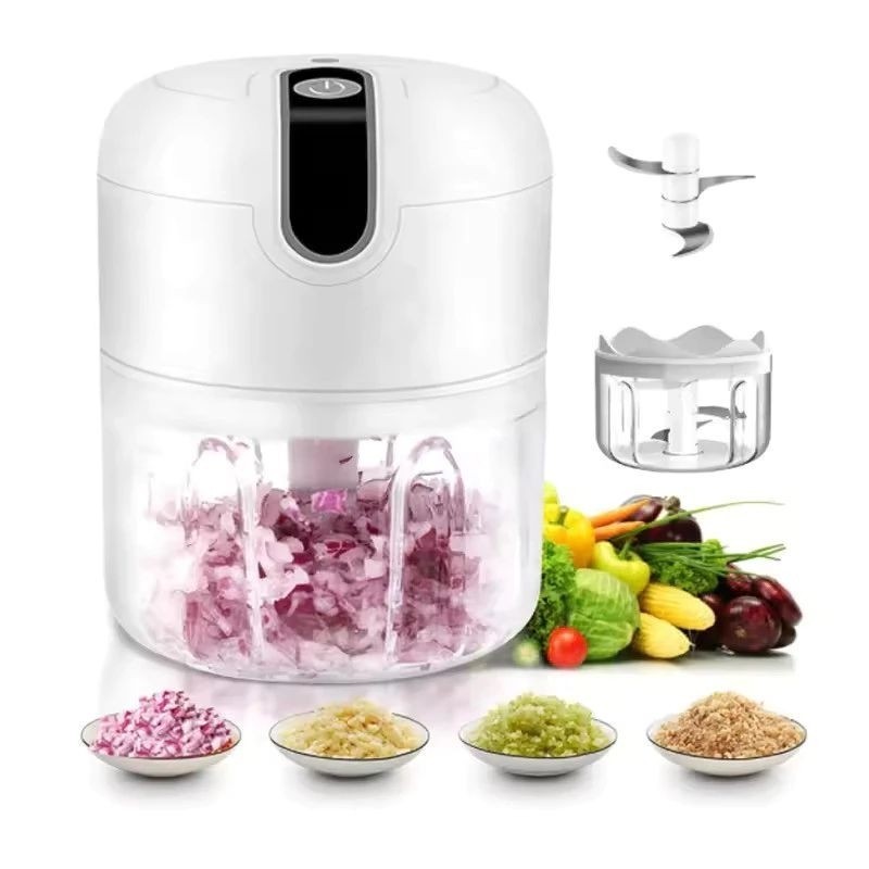 Electric Mini Blender Food Chopper Portable Garlic Food Processor Meat Grinder Pengisar Serbaguna 250ml 电动蒜末搅碎机