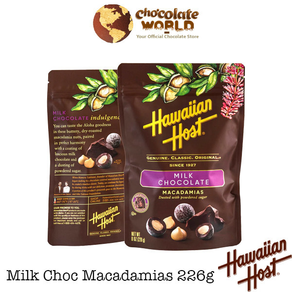 Hawaiian Host Milk Chocolate Macadamias 226g