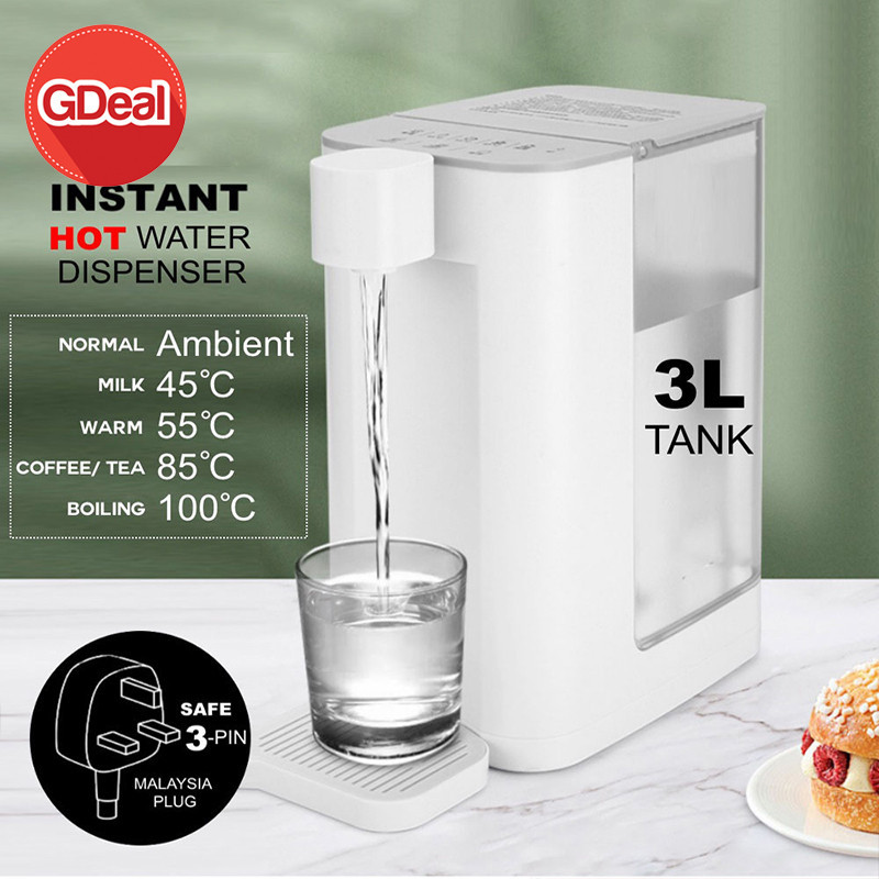 GDeal 3L Instant Hot Water Pot Kettle Heater Dispenser Safe Hot Drinking Machine Household Water Dispenser Portable