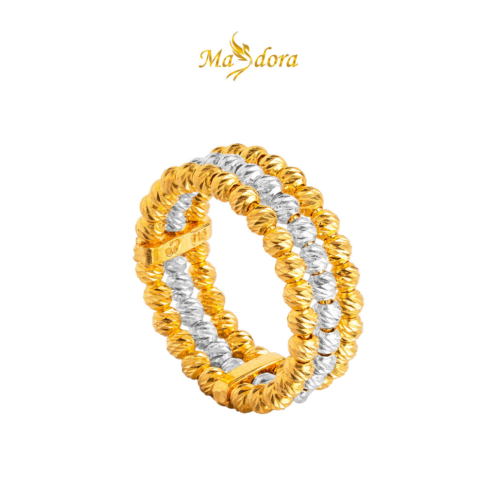 MASDORA 916 Gold Ring Rings Cincin Emas ~ Oro Italia Trio (EMAS 916/22K)