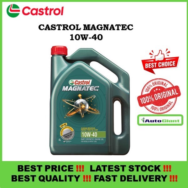 Castrol MAGNATEC 10W-40 SN for Petrol Vehicles (4L) (100% ORIGINAL)