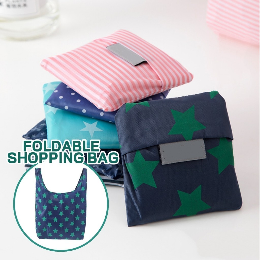 Foldable Recycle Bag Folding Shopping Bag Eco Handbag Reusable Travel Washable Space Saving Waterproof Grocery Sling Bag