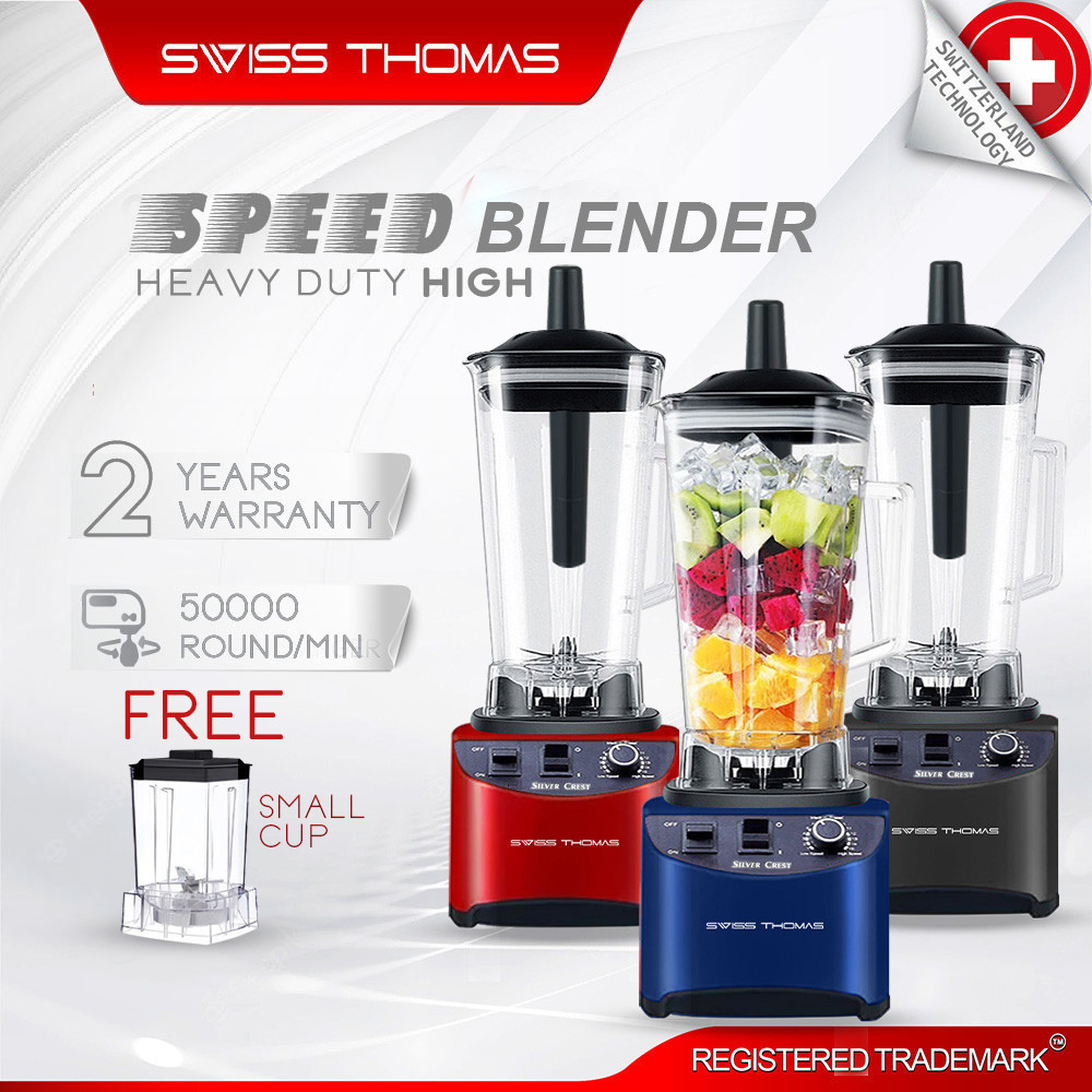 Swissthomas Heavy Duty High Speed Blender 50000 Round/Min Food Processor Ice Crusher Fruits Nuts (2.5L)