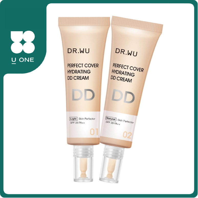 Get Free GiftDR.WU Perfect Cover Hydrating DD Cream SPF28 超完美保濕DD霜SPF28 (Light 明亮色/Natural 自然色) 40ML【Uone】