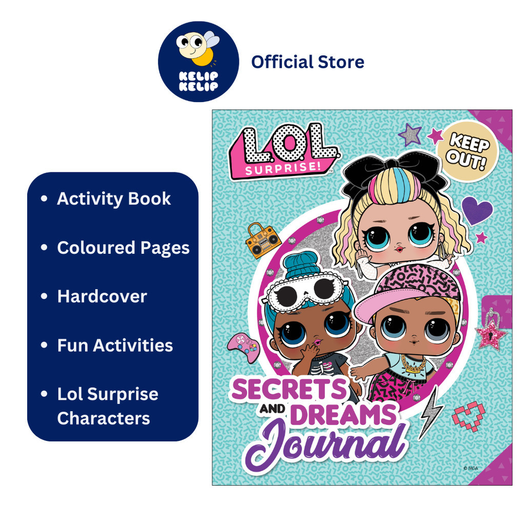 LOL Surprise Secrets and Dreams Journal Activity Book With Crafts Quizzes Writing Drawing For Kids