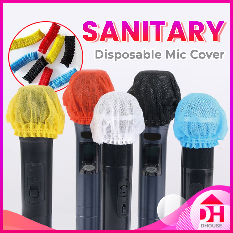 2pcs / Pack Non Woven Disposable Mic Cover KTV Karaoke Microphone Sanitary Replacement Cap 一次性麦克风罩