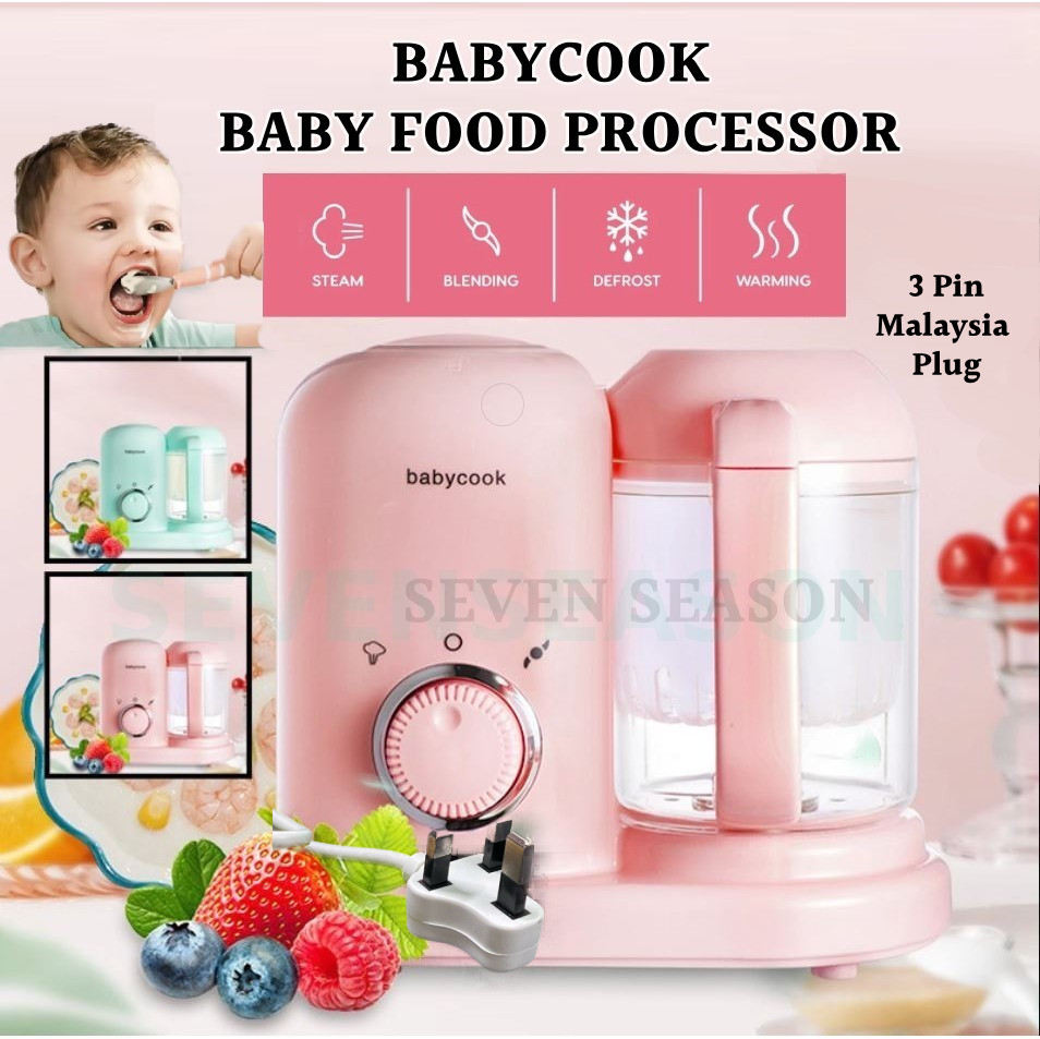 BabyCook MALAYSIA PLUG food processor Blender Steamer Baby Food Steamer Mixer Grinder Puree Food Maker 4 in 1 Function