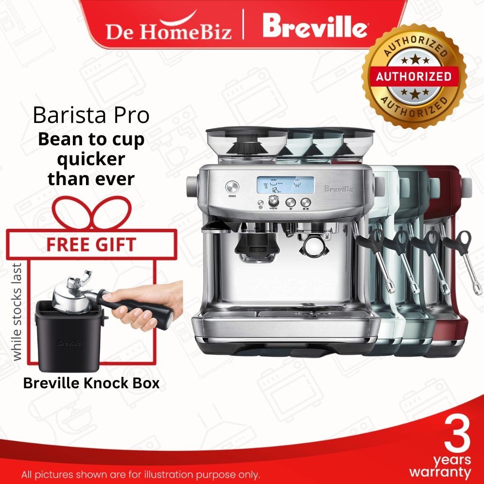 BREVIILE BES878 Barista Pro Espresso Coffee Machine with Grinder | 3 In 1 Coffee Maker | 咖啡机 | Mesin Kopi Manual