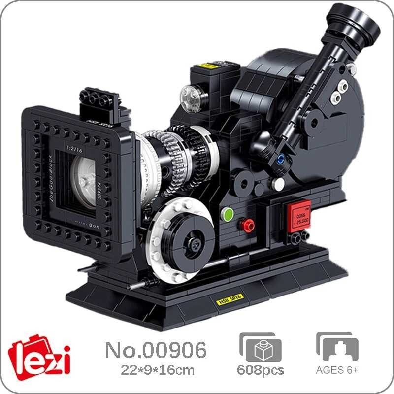 Lezi 00906 Digital Cinematic Camera Lens Pelikula Teion Video Hine Mini Blocks Bricks Building Toy 7