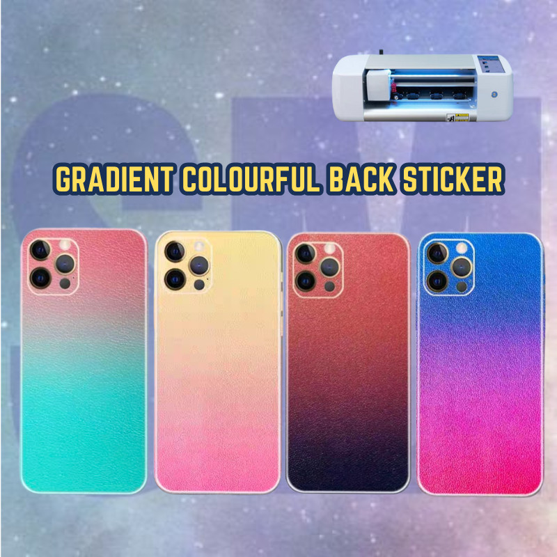 Poco M2 M3 M4 M5 M5s M6 M7 Pro 5G 3M Gradient Colourful Leather Back Cover Sticker