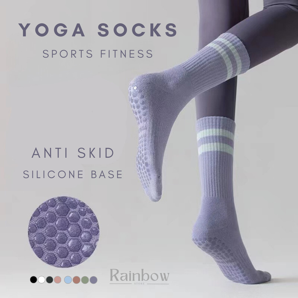 Elastic Yoga Socks Anti Slip Zumba Pilates Running Cotton Socks Silicone Base