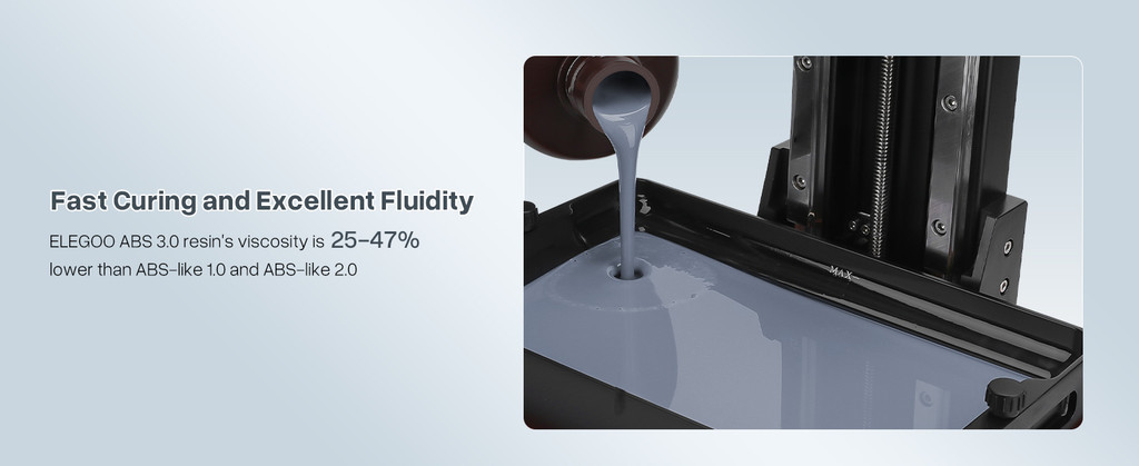 Elegoo abs like resin 3.0 1kg 3d printer resin fast curing strong 405nm photopolymer resin for lcd/dlp/sla 3d printer
