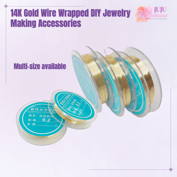 14K Gold Wire High Quality Craft Artistic Beading Soft Wire Tarnish Resistant DIY Jewelry Making Accessories AC320757