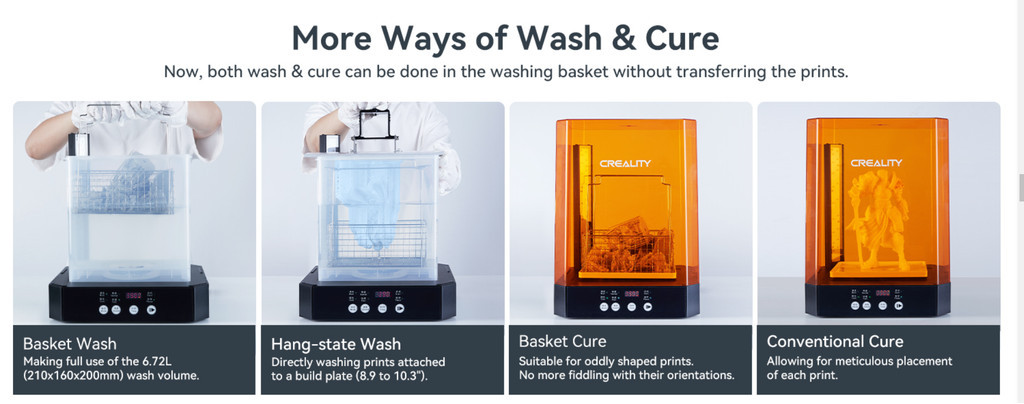 sg 11134202 7rd5c Creality UW 03 Wash and Cure Machine - 3D Printer Washing and Curing Machine 215x165x300mm